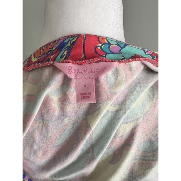 Lilly Pulitzer Adrina Multi Feelin Groovy Print Jersey‎ Maxi Wrap Dress Small - Picture 3 of 5